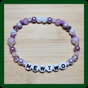 Mewtwo- Friendship Bracelet, Size 7.5"